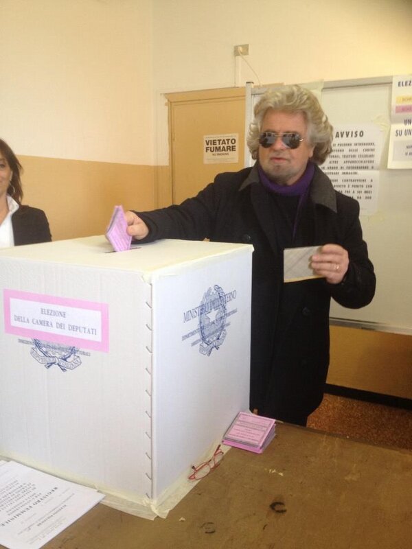 Ital election Grillo votes buffon